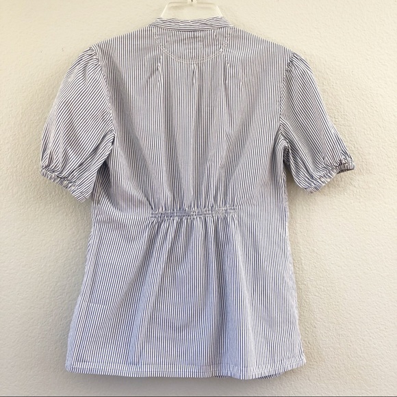 Converse White & Blue Striped Button Down Shirt XS - Picture 4 of 6